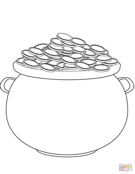 pot of gold coloring page|pot of gold printable coloring pages.